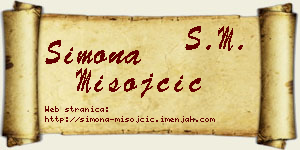 Simona Misojčić vizit kartica